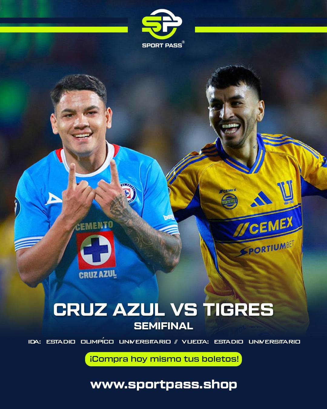 TIGRES VS CRUZ AZUL (SEMIFINAL DE VUELTA)
